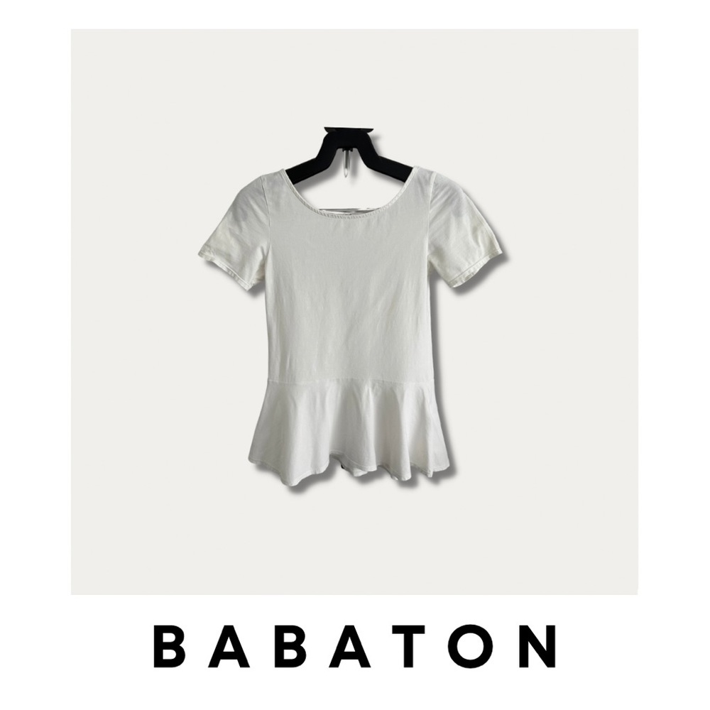 Babaton Peplum T-Shirt | White
